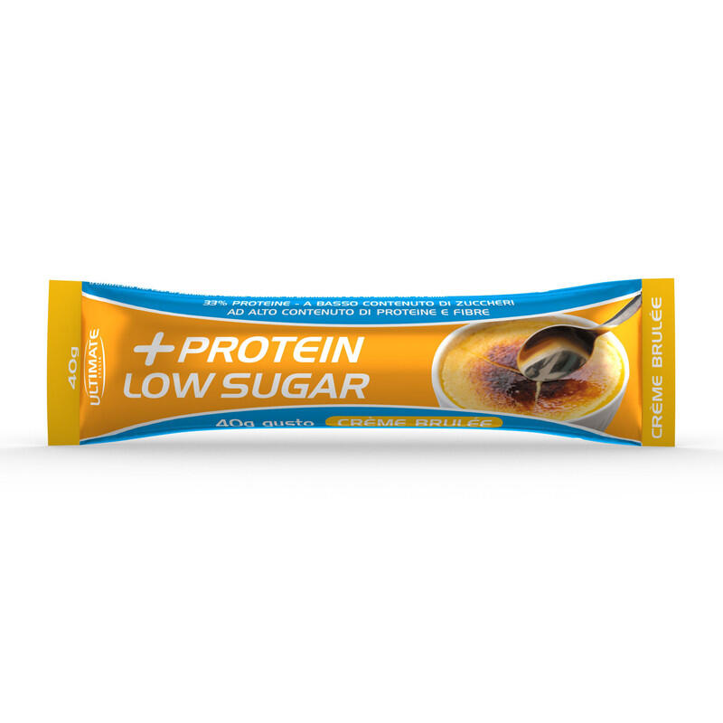 ULTIMATE ITALIA Integratore alimentare – BARRETTA + PROTEIN LOW SUGAR CREME BRULÈE