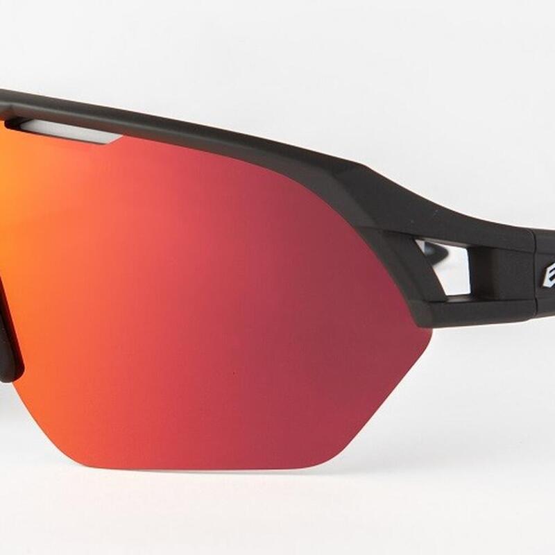 Gafas Glen negro mate lente rojo revo ciclismo Negro EASSUN