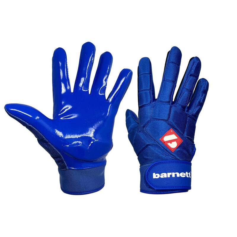 FKG-03 Modré linebacker rukavice pro americký fotbal Pro, LB, RB, TE