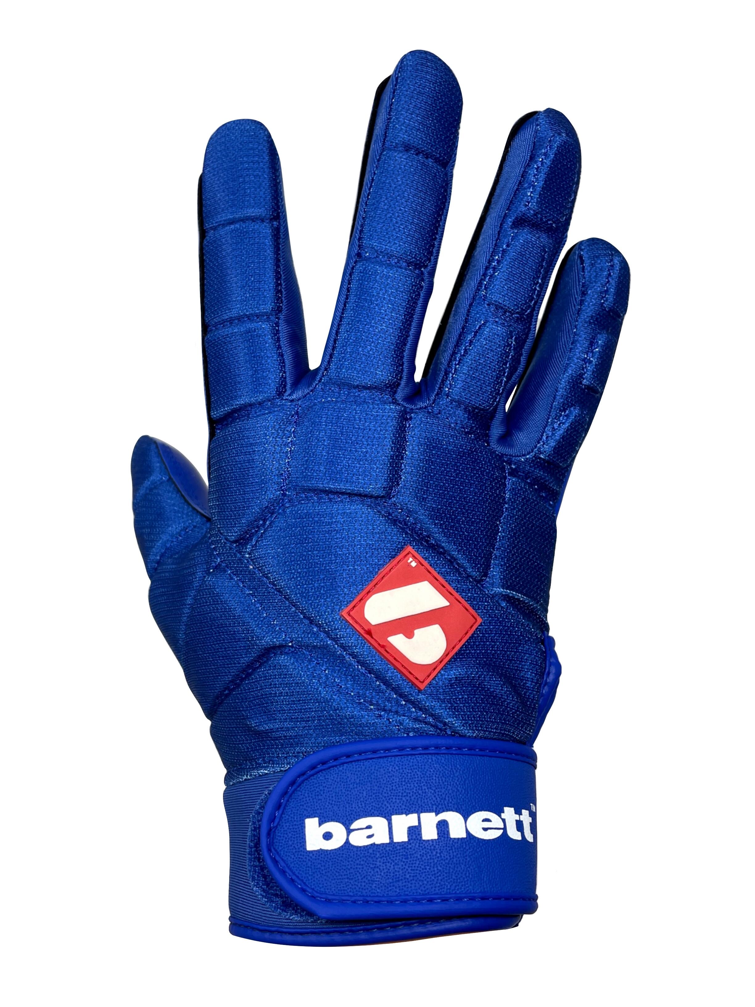 FKG-03 Blauwe American football linebacker handschoenen pro, LB,RB,TE 5/6