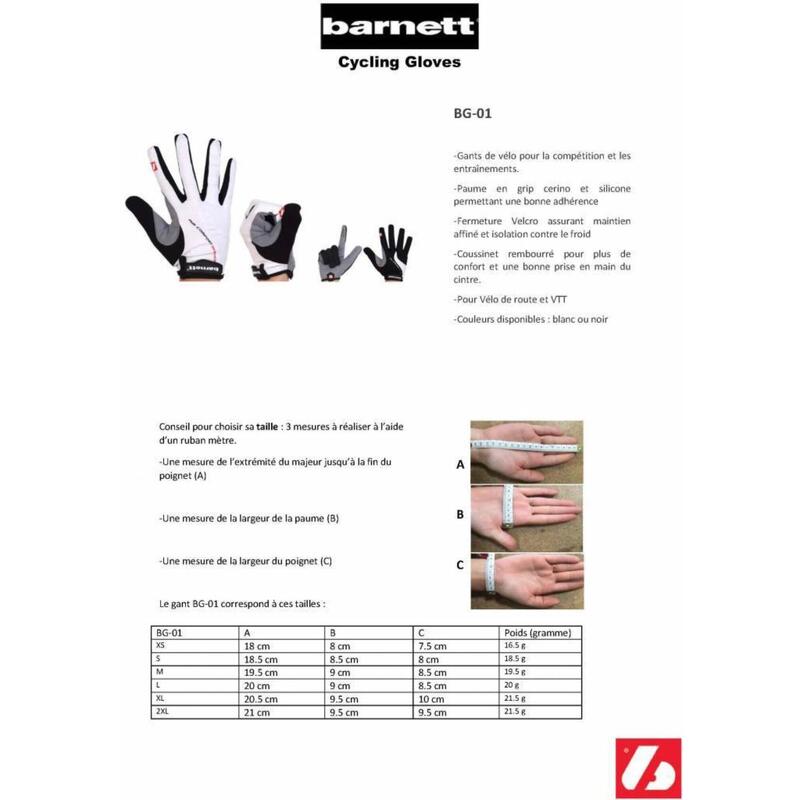 BG-01 Weiß Isolierende, leichte und leistungsstarke Fahrradhandschuhe