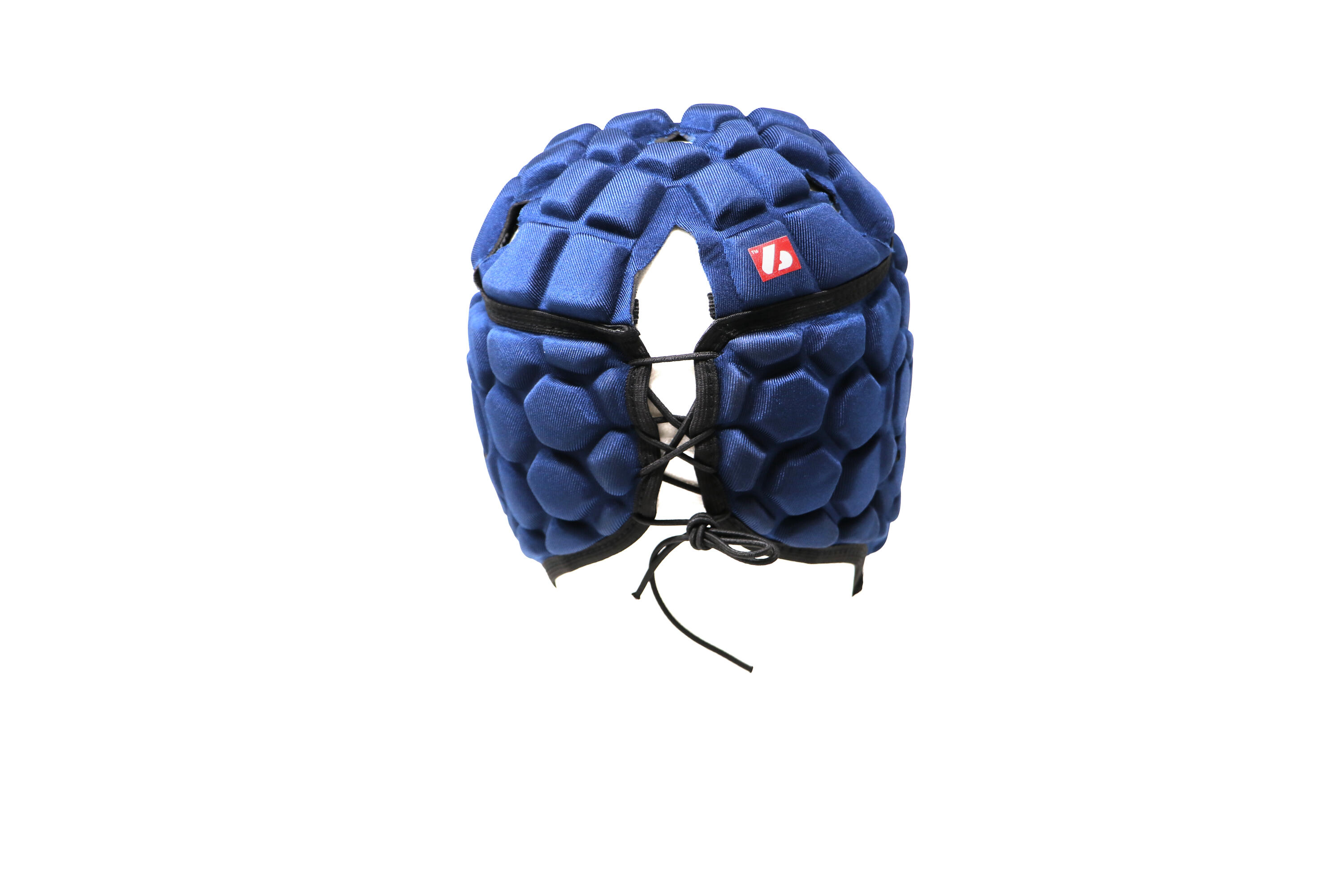 HEAT PRO Marineblauwe rugby- en vlagvoetbalhelm 3/7