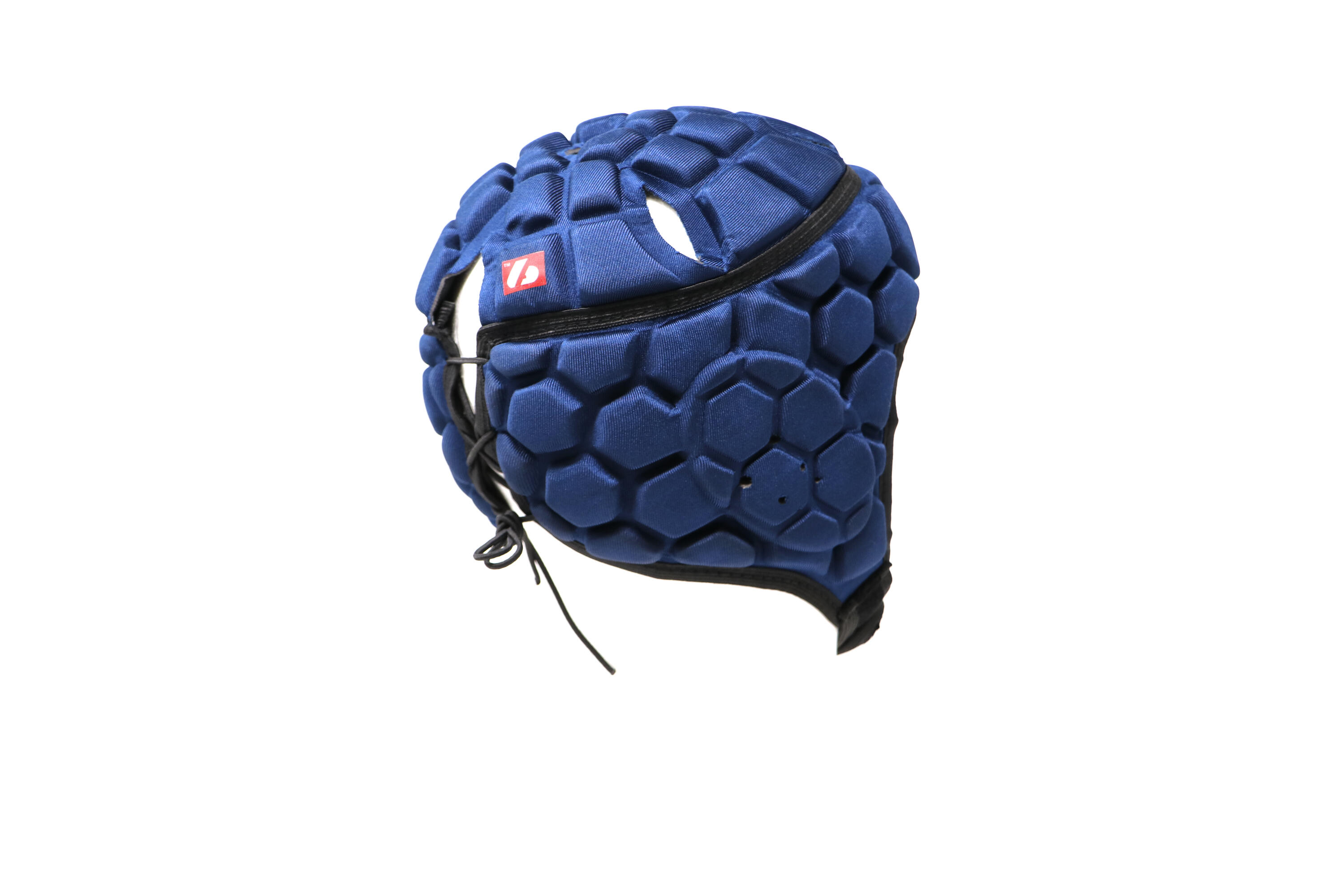 HEAT PRO Marineblauwe rugby- en vlagvoetbalhelm 4/7