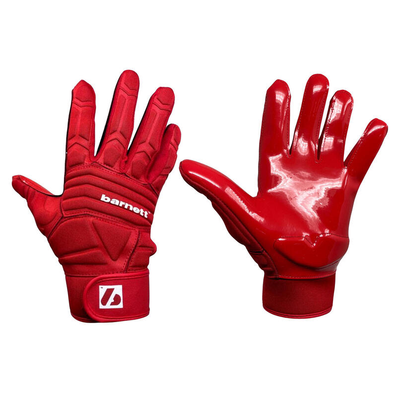 FLG-03 červené rukavice na americký fotbal pro profesionální lajny, OL, DL