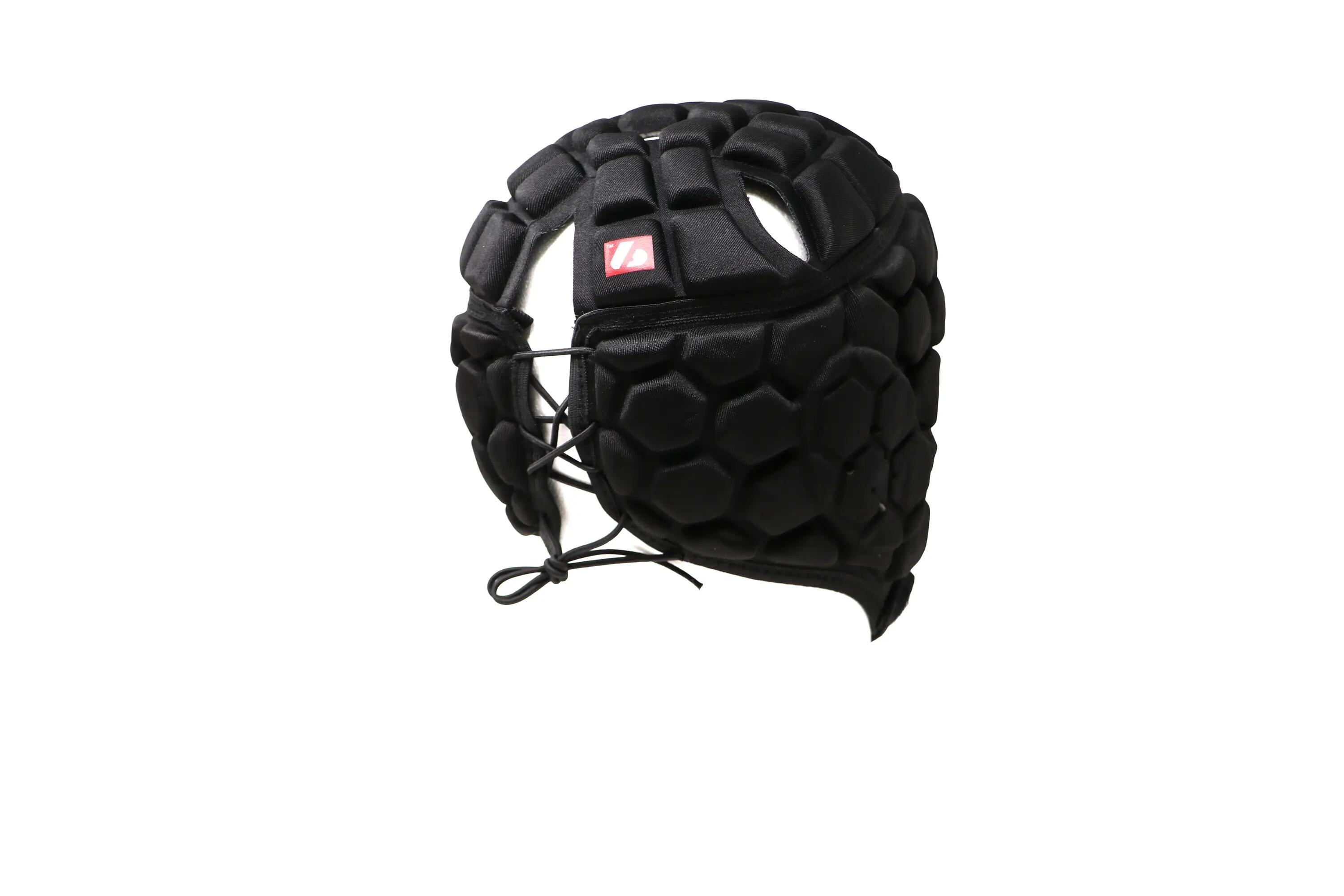 HEAT PRO Zwarte rugby- en vlagvoetbalhelm 3/7