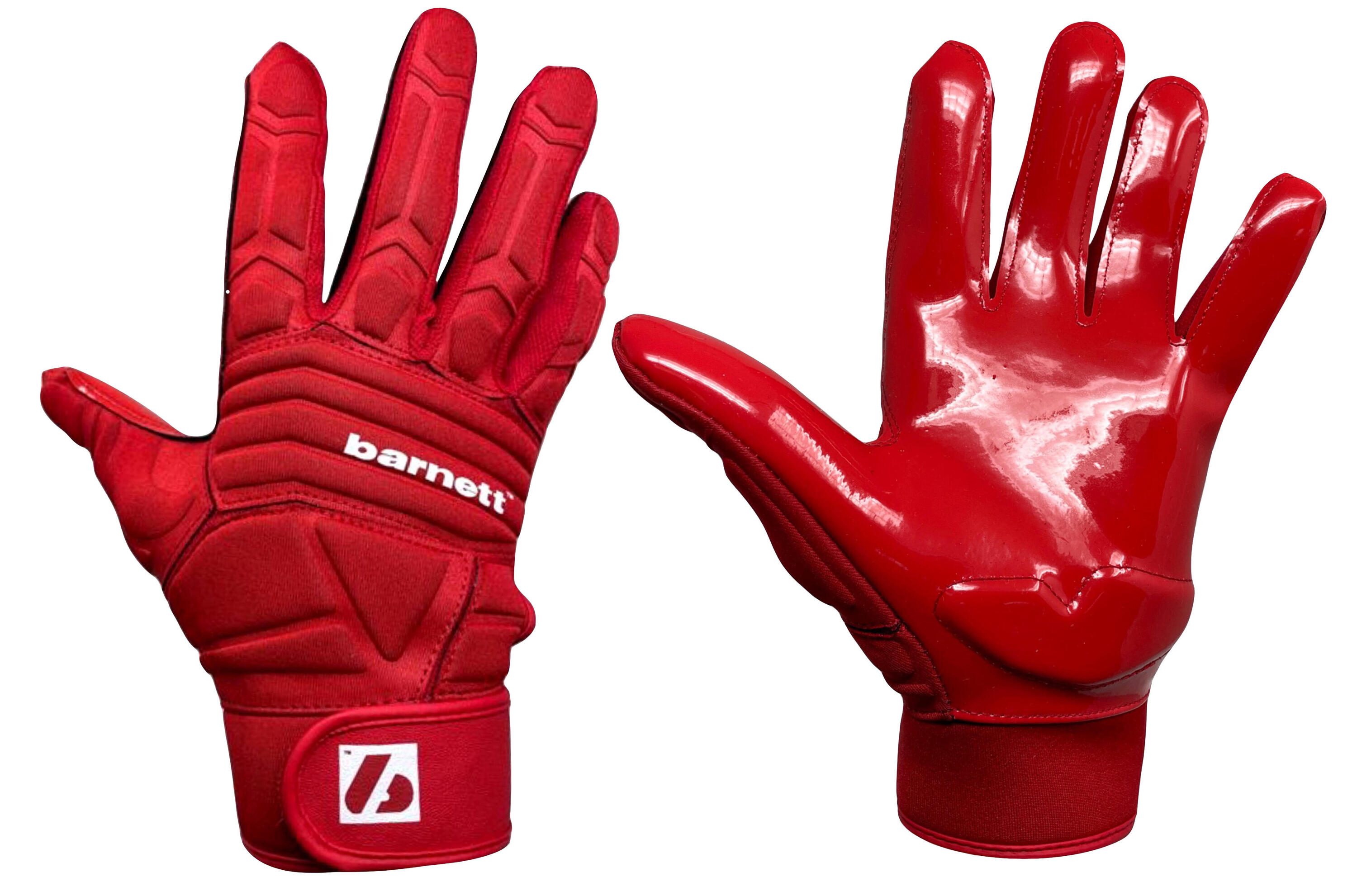 BARNETT FLG-03 Rote American-Football-Handschuhe für Profi-Linemen, OL, DL