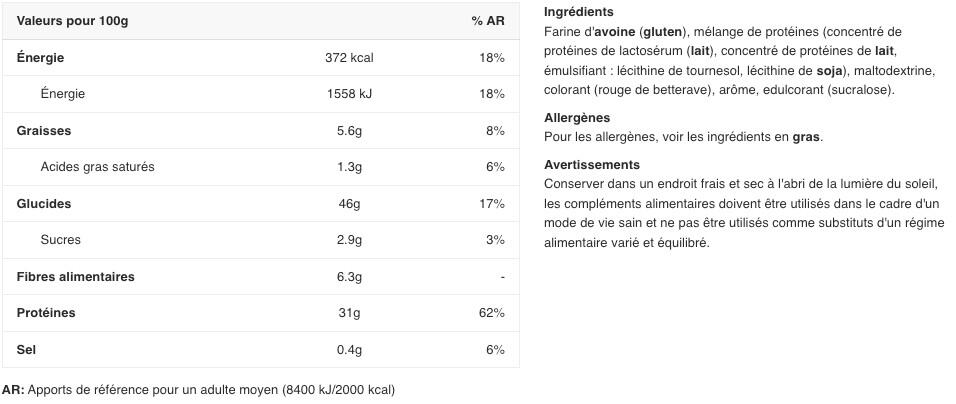 Lean gainer - Impact Weight Gainer - Fraise 2500g 2/3