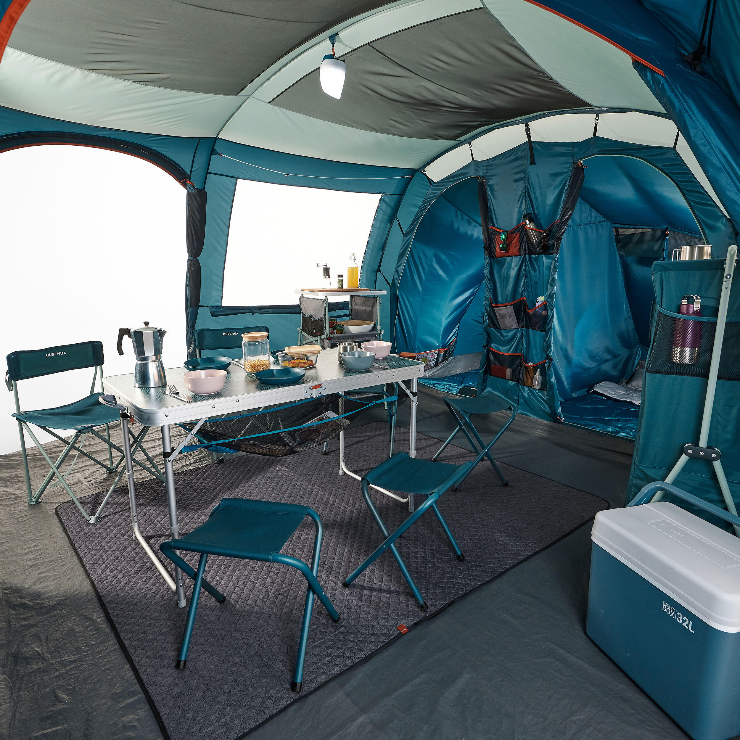 Tenda da campeggio 8 posti, 4 camere, Arpenaz 8.4 5/8