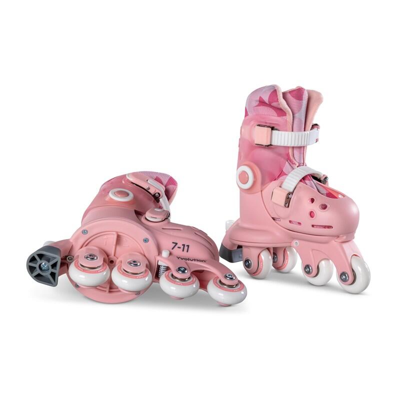 PATINES AJUSTABLES Y EVOLUTIVOS TWISTA T.30-34 PARA NIÑOS YVOLUTION ROSA 2/8