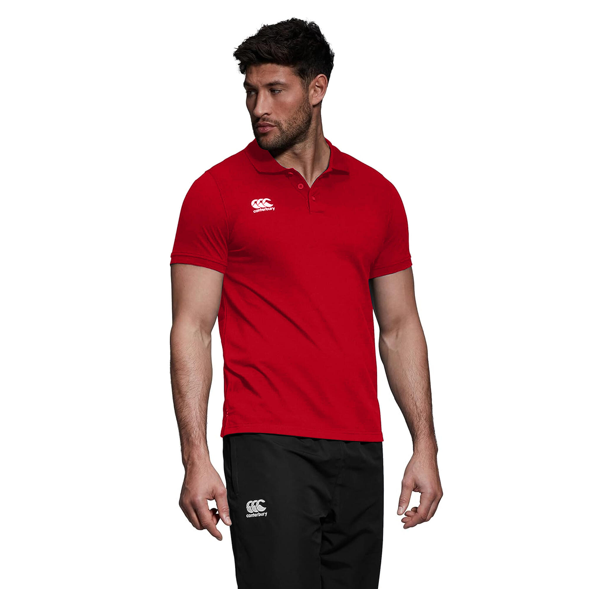 Mens Waimak Short Sleeve Pique Polo Shirt (Red) 3/4