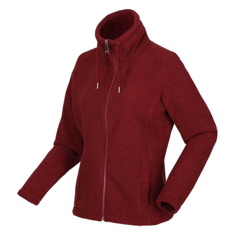 Dames Kizmitt Fluffy Full Zip Fleece Jacket (Cabernet)