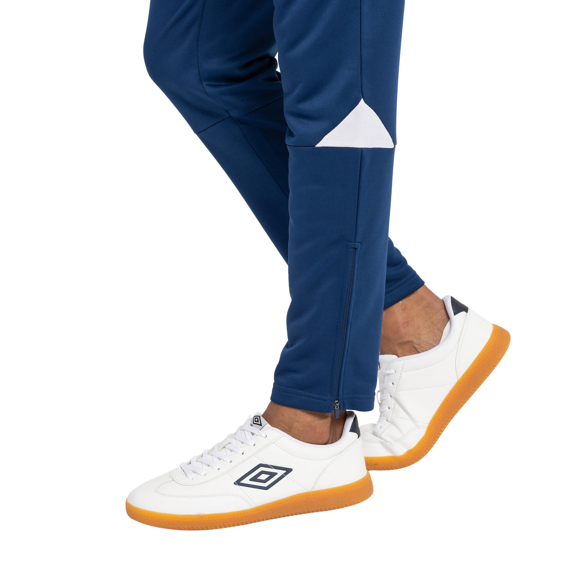 Mens Total Tapered Training Jogging Bottoms (Navy/White) 2/3