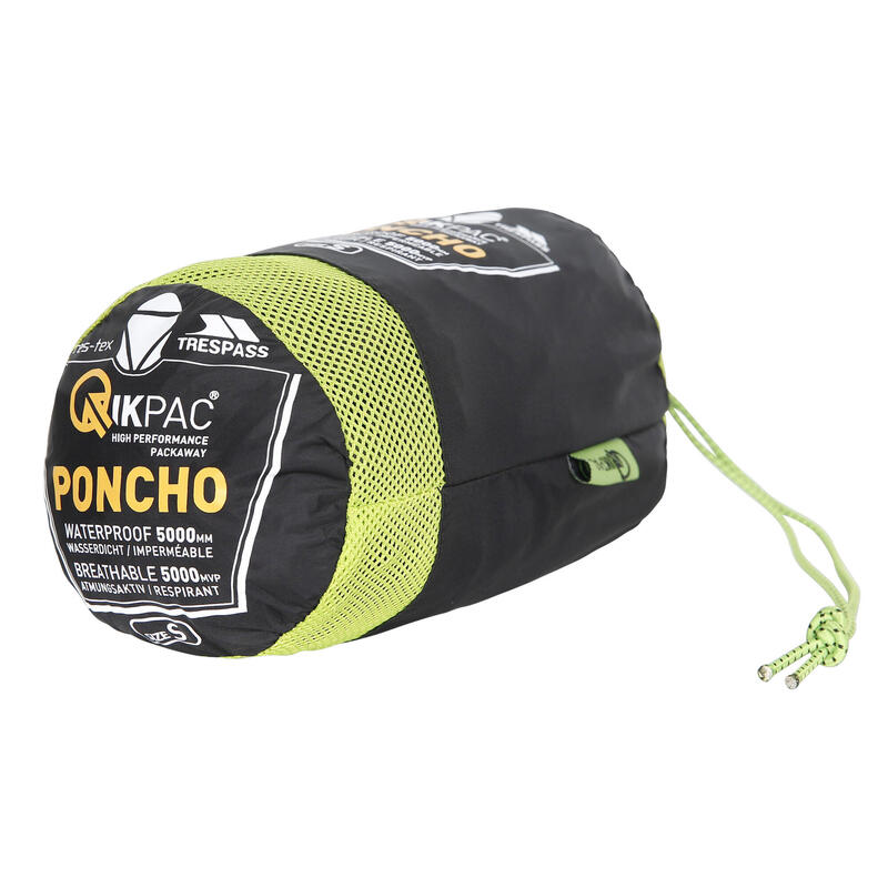 Chubasquero / Poncho impermeable con capucha transportable Modelo Qikpac