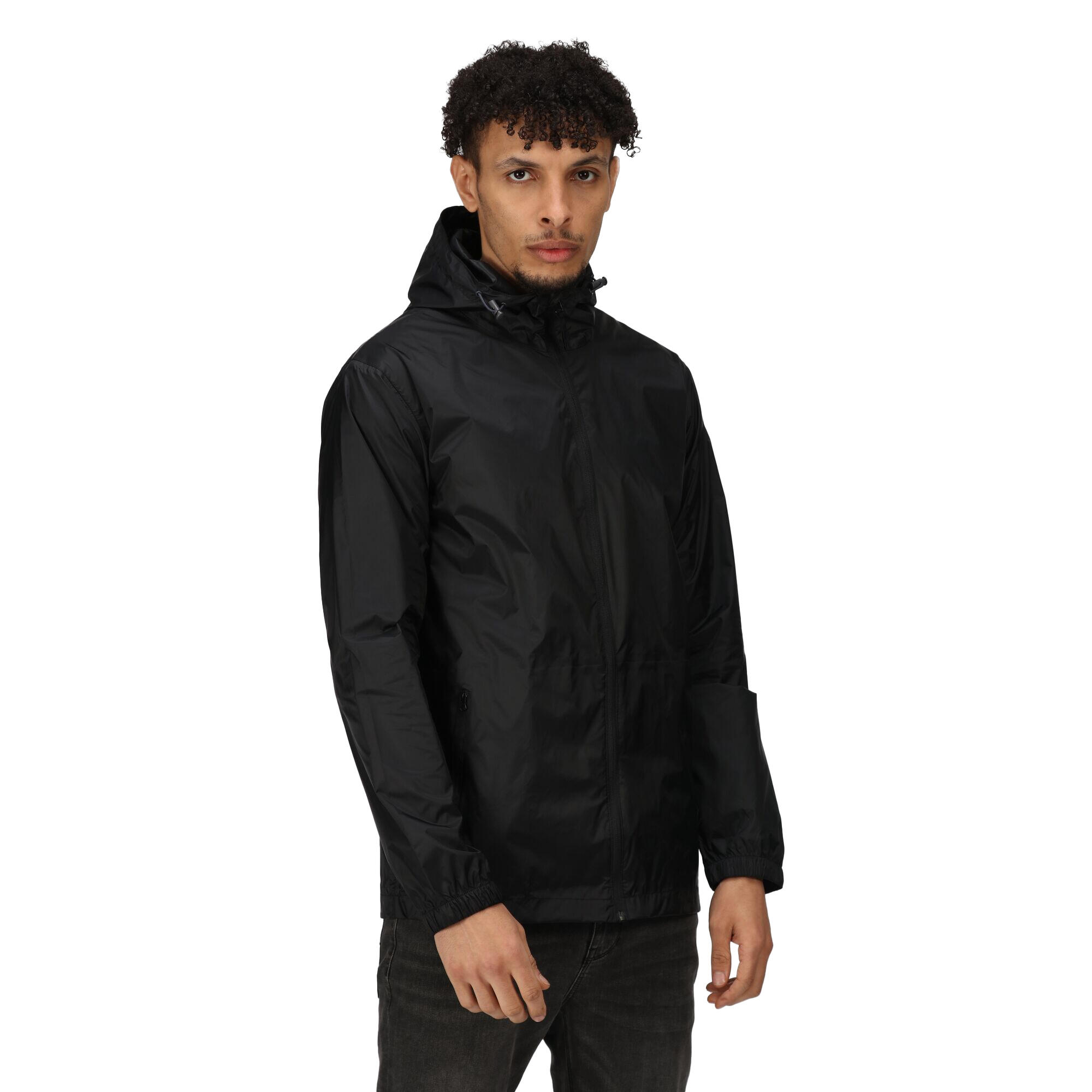 Mens Pro Packaway Jacket (Black) 3/4