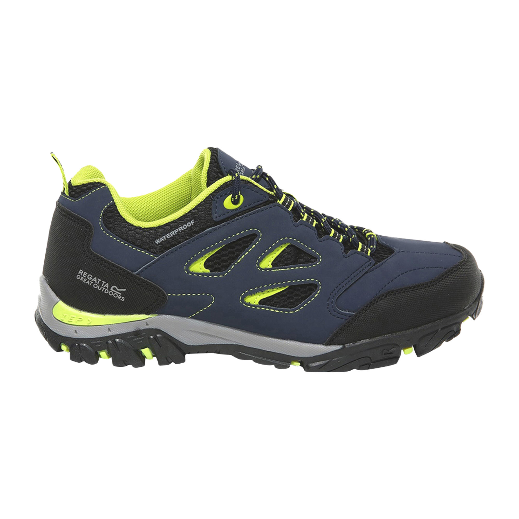 Childrens/Kids Holcombe Low Junior Hiking Boots (Navy Blaze/Lime Punch) 3/5