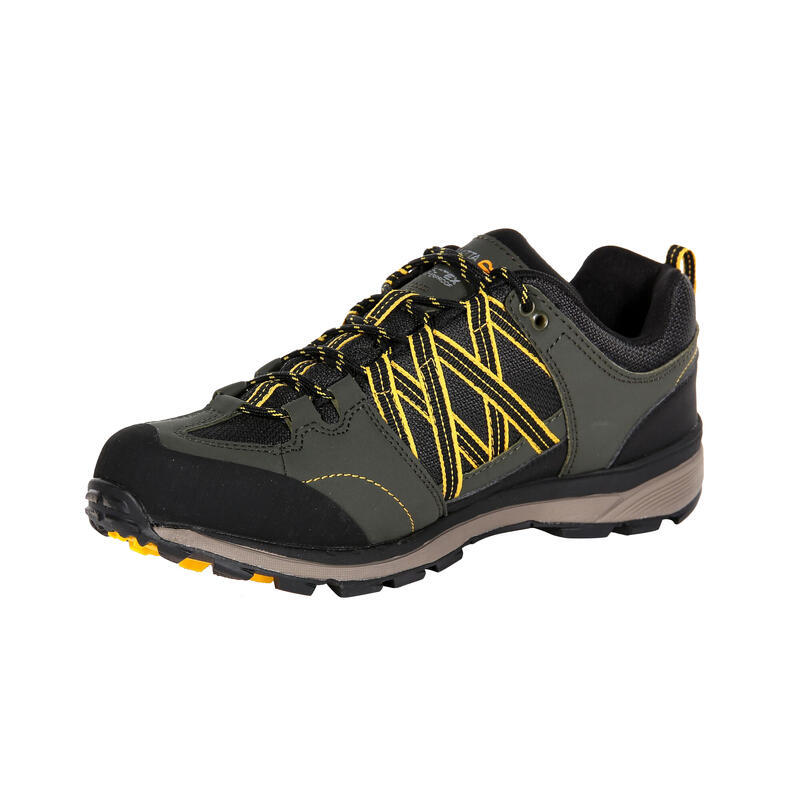 Chaussures de randonnée SAMARIS Homme (Vert kaki foncé/jaune)