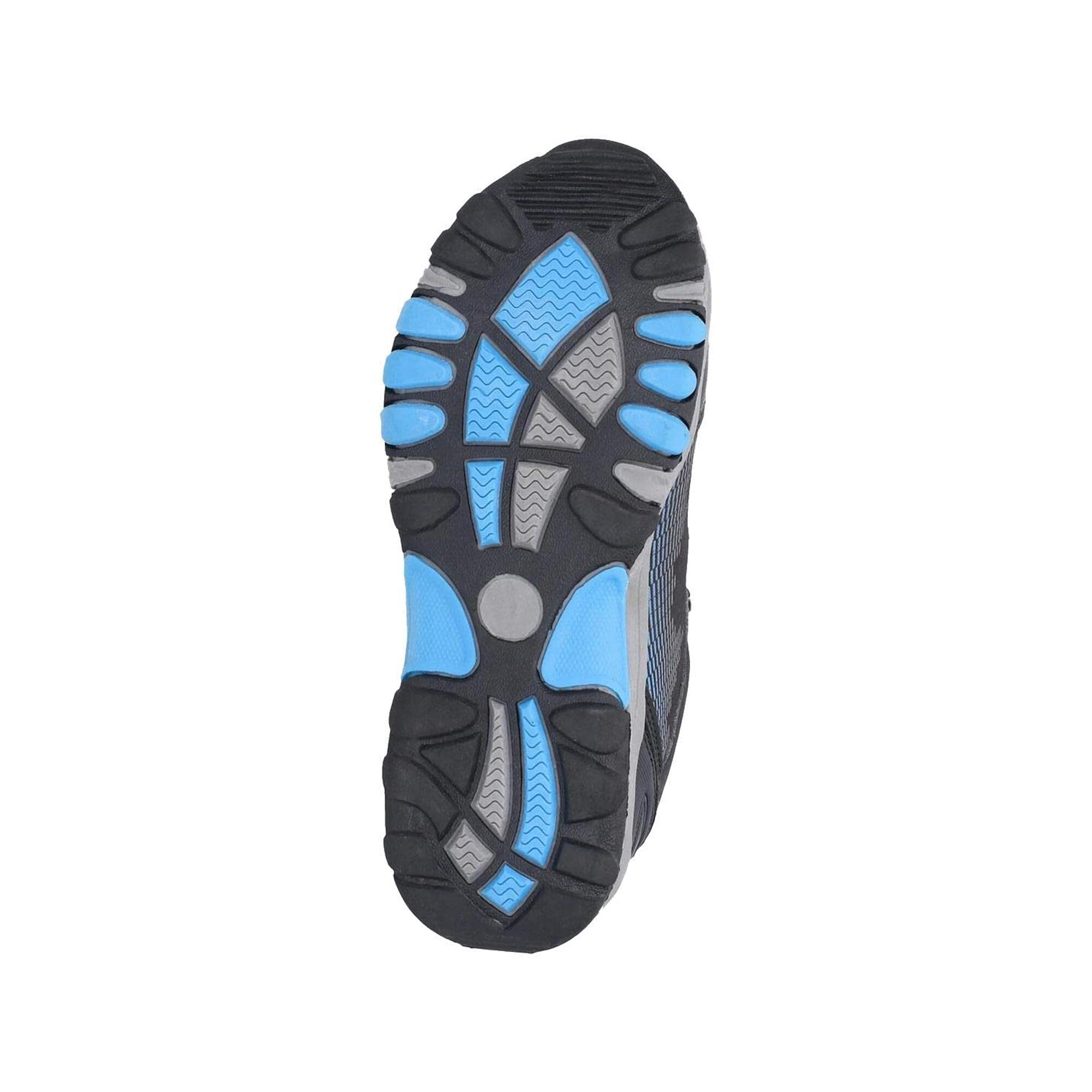 Childrens/Kids Ducklington Lace Up Hiking Boots (Black/Blue) 3/4