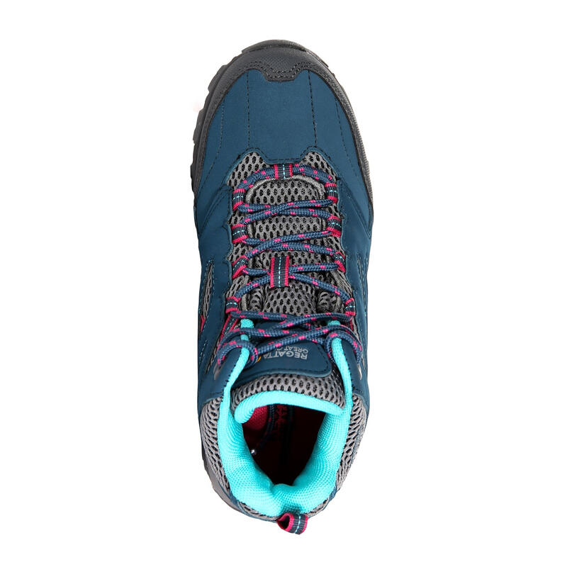 Chaussures montantes de randonnée HOLCOMBE Unisexe (Bleu sarcelle/rose foncé)