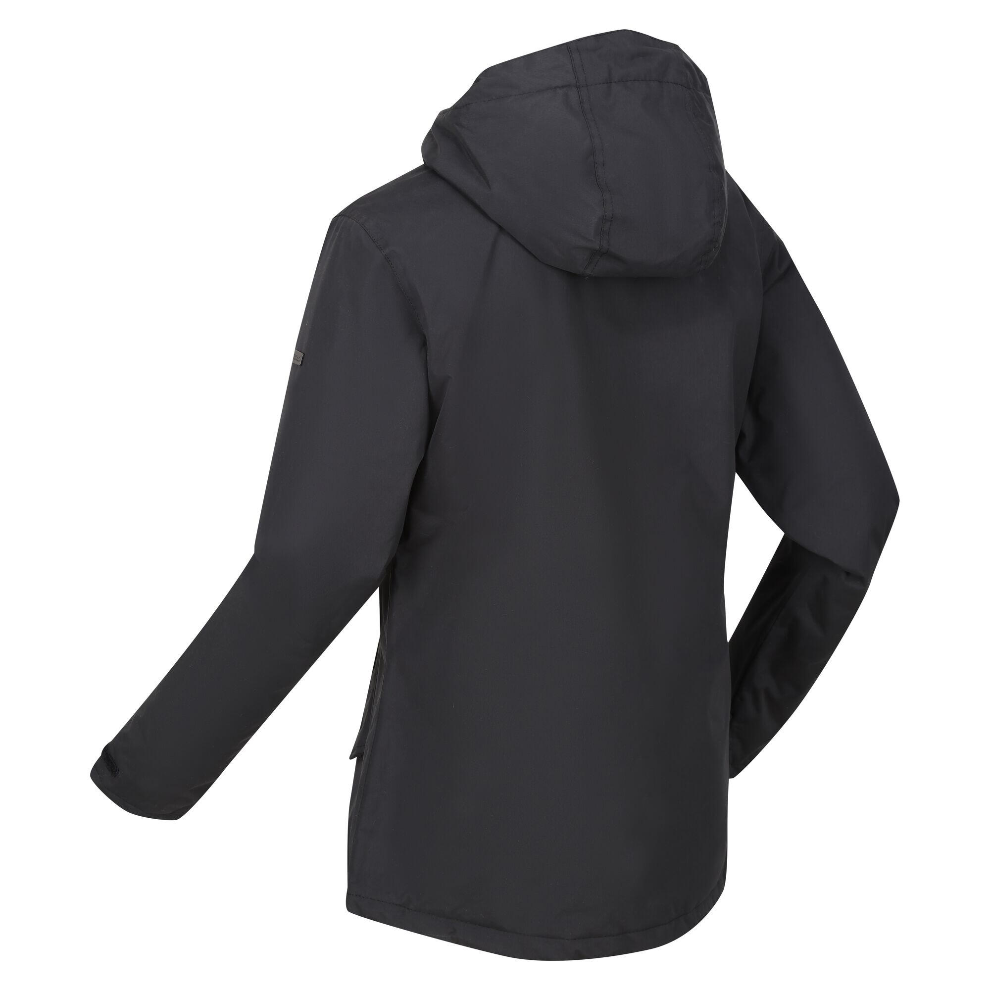 Womens/Ladies Bria Faux Fur Lined Waterproof Jacket (Black) 4/5
