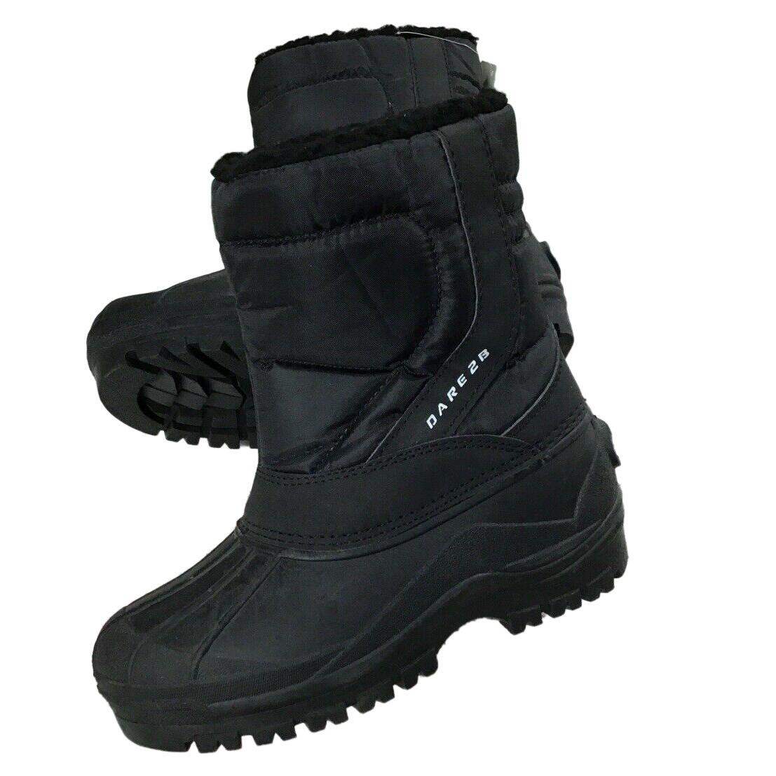 Zeppa Junior wasserfeste Schnee Stiefel Kinder Schwarz 3/4