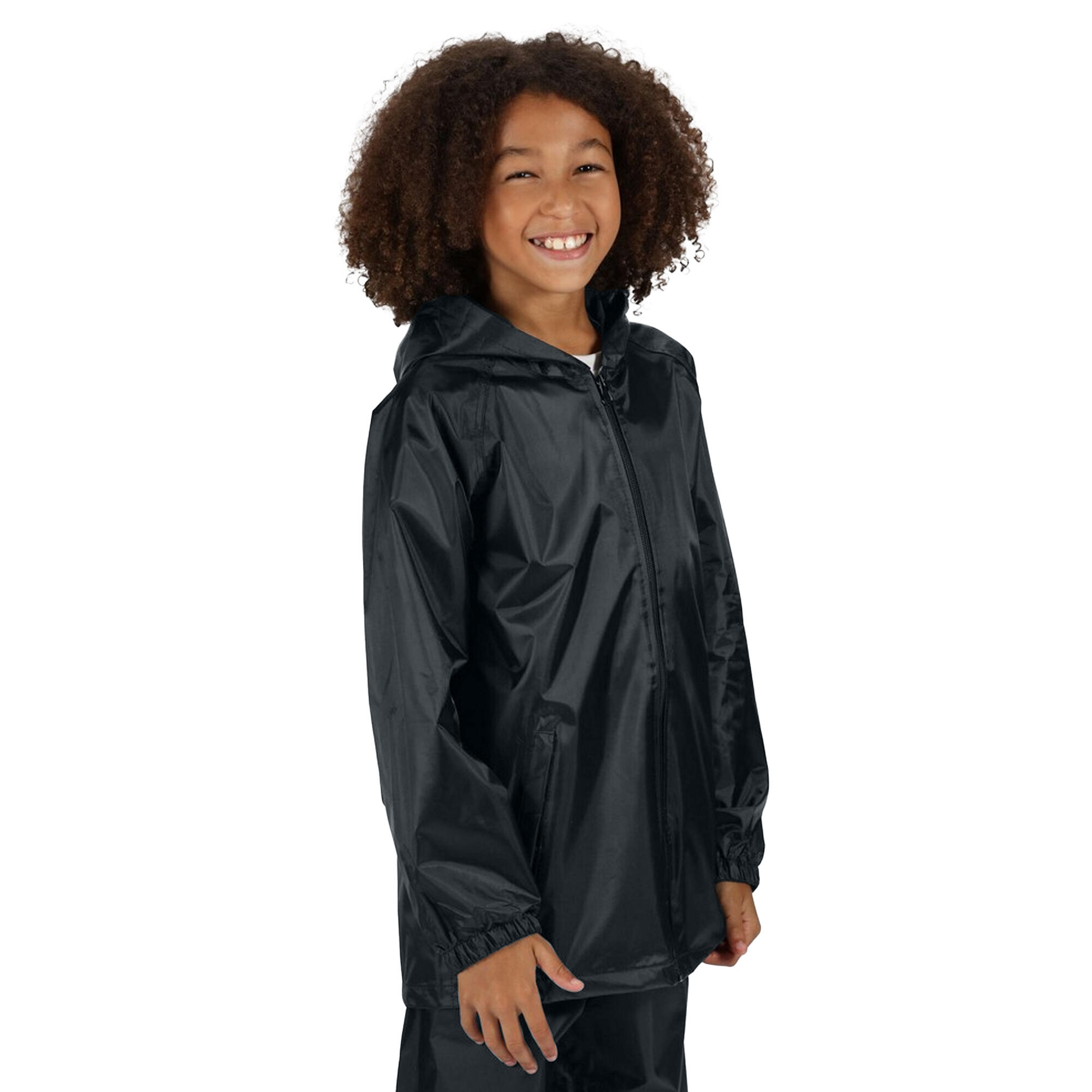 Childrens/Kids Pro Stormbreak Waterproof Jacket (Navy) 3/4