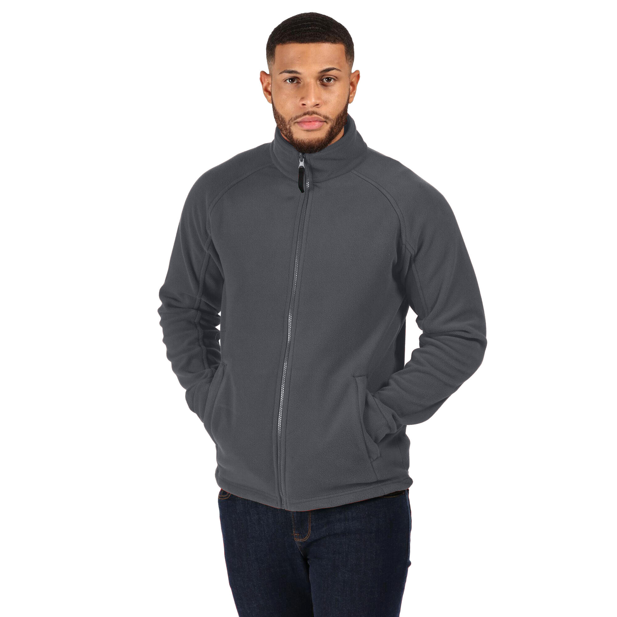 Mens Thor III Fleece Jacket (Seal Grey) 3/4