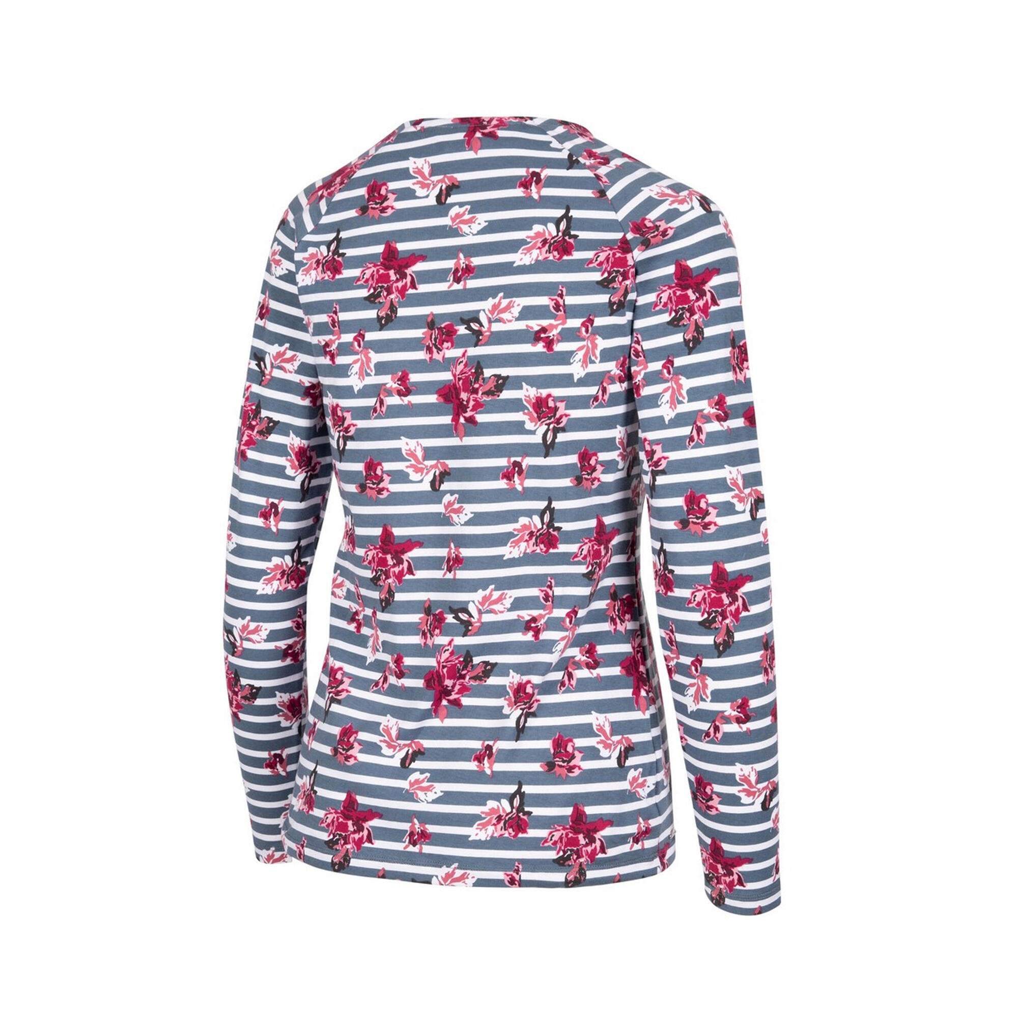 Haut Manches Longues Motif/style Floral DELLINI Femme (Étain / Rose / Blanc À 3/4