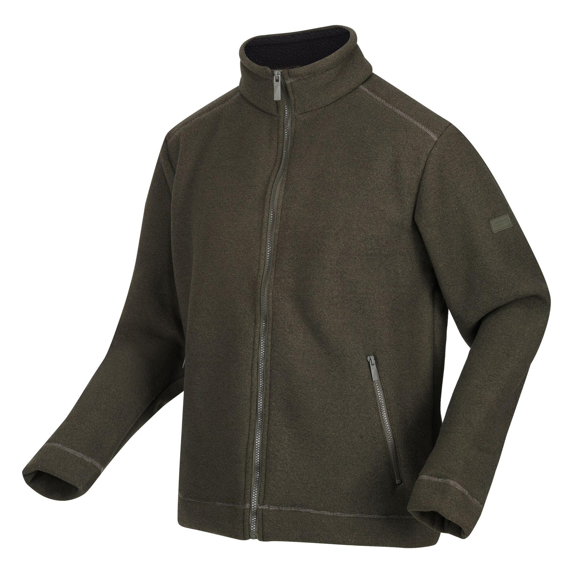 Mens Garrian II Full Zip Fleece Jacket (Dark Khaki) 3/5