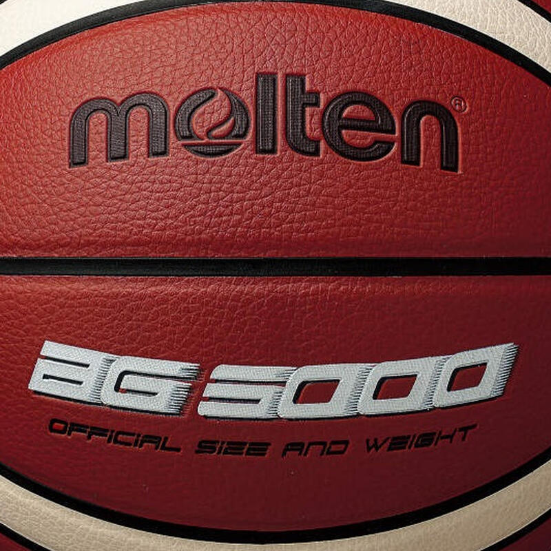 Basketball "3000" Kunstleder Damen und Herren Braun/Weiß