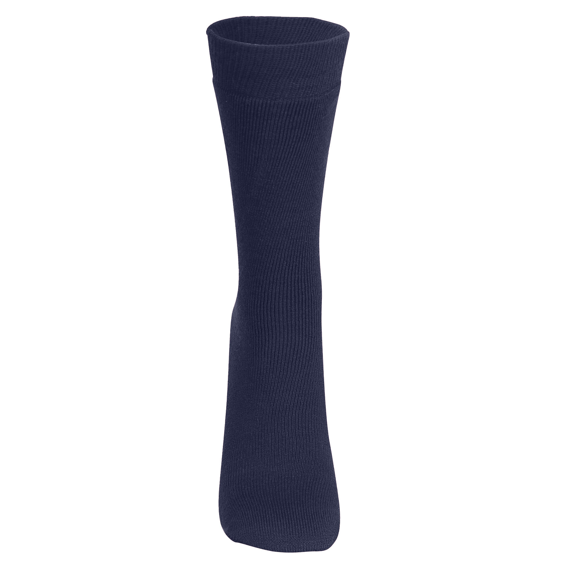 Adults Unisex Tubular Luxury Wool Blend Ski Tube Socks (Navy Blue) 3/4
