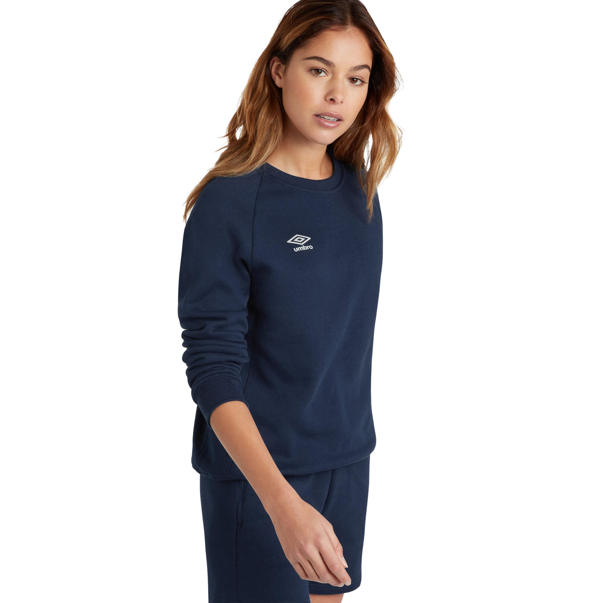 Womens/Ladies Club Leisure Sweatshirt (Navy/White) 3/3