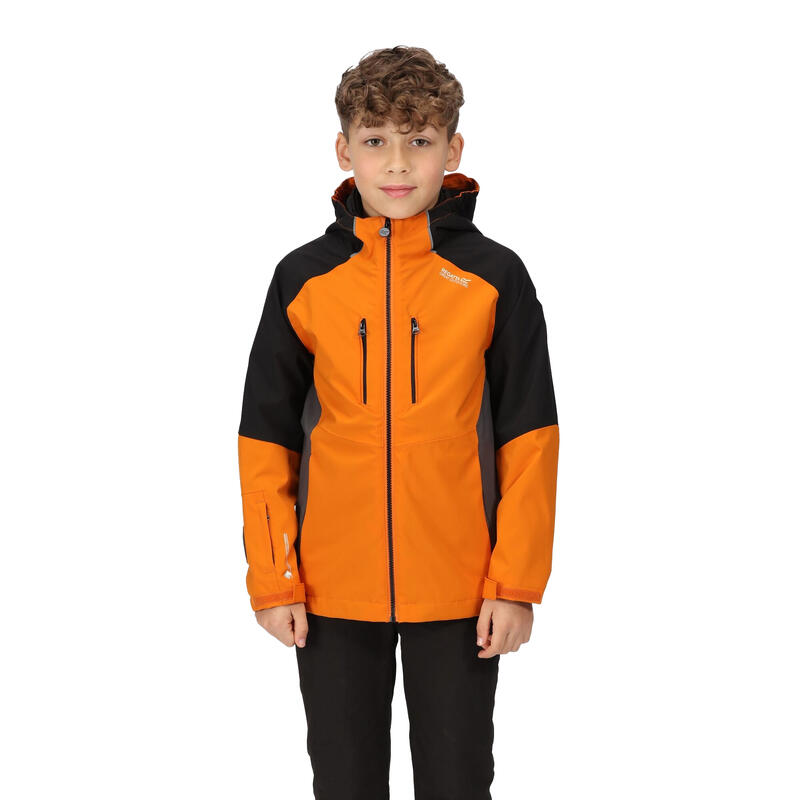 "Hydrate VII" Jacke, wasserfest 3 in 1 für Kinder Herbst Ahorn/Schwarz