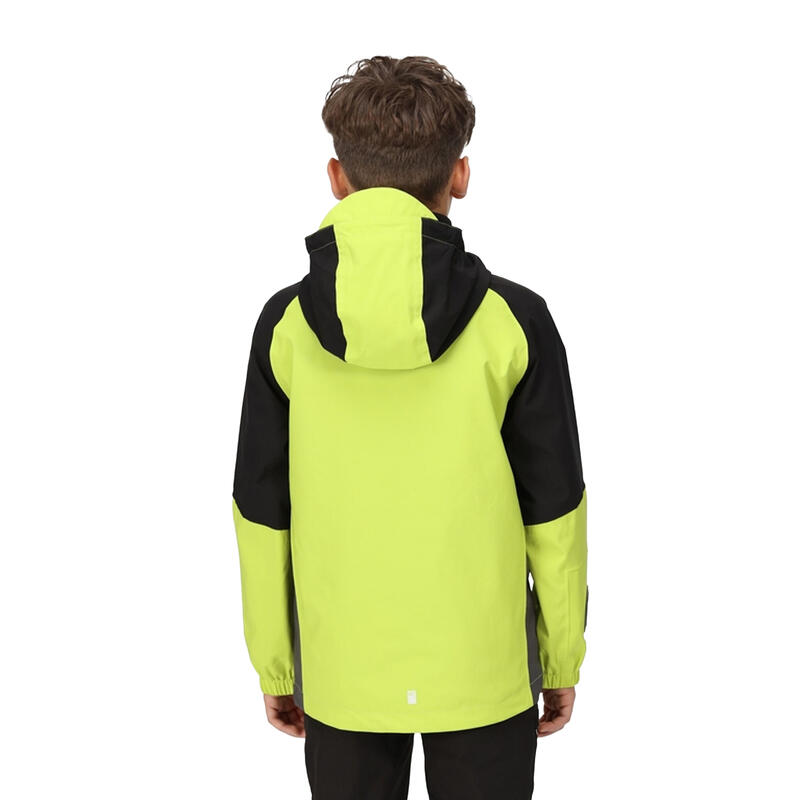 Veste imperméable HYDRATE Enfant (Vert kaki clair / Noir)