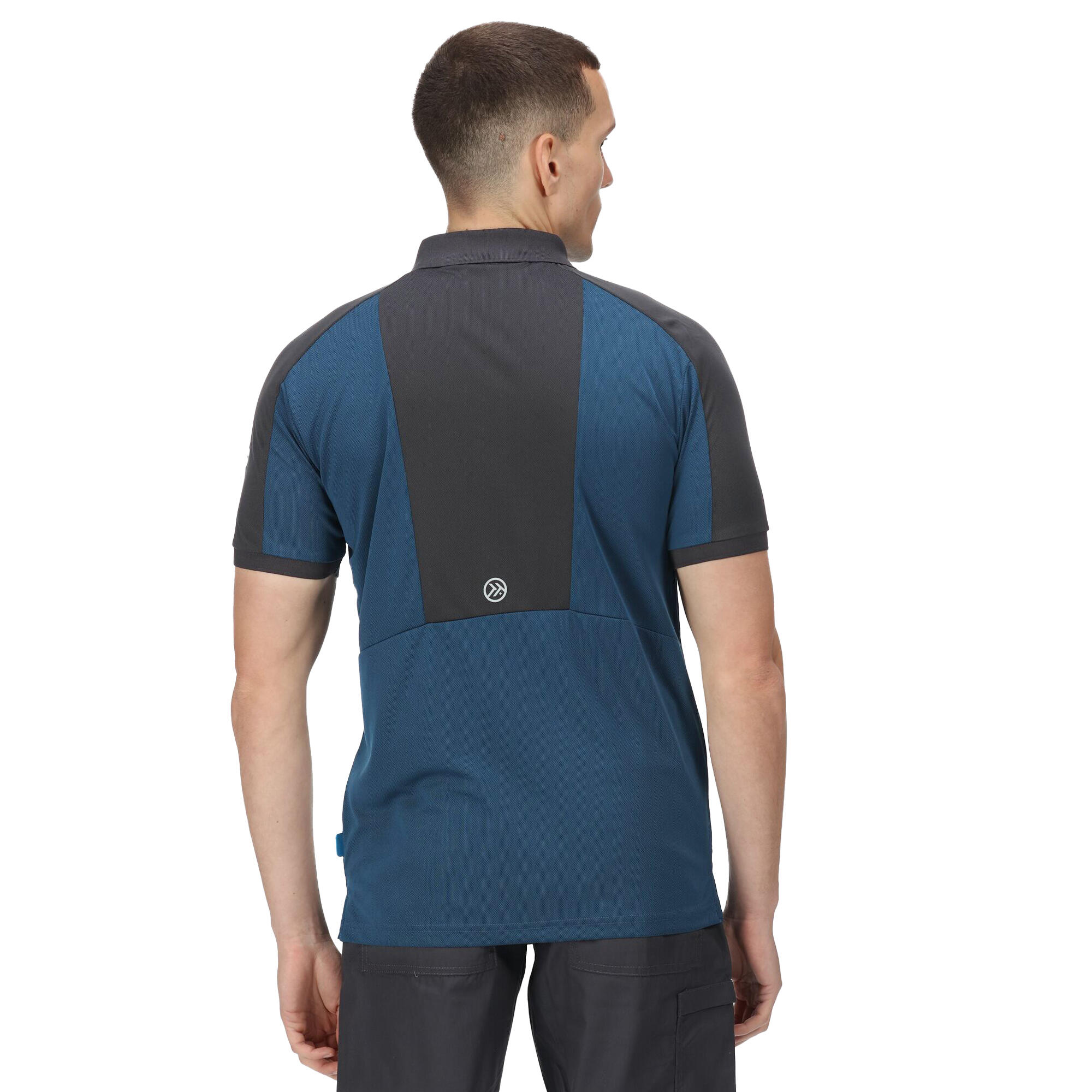 Mens Offensive Wicking Polo Shirt (Blue Wing) 4/5