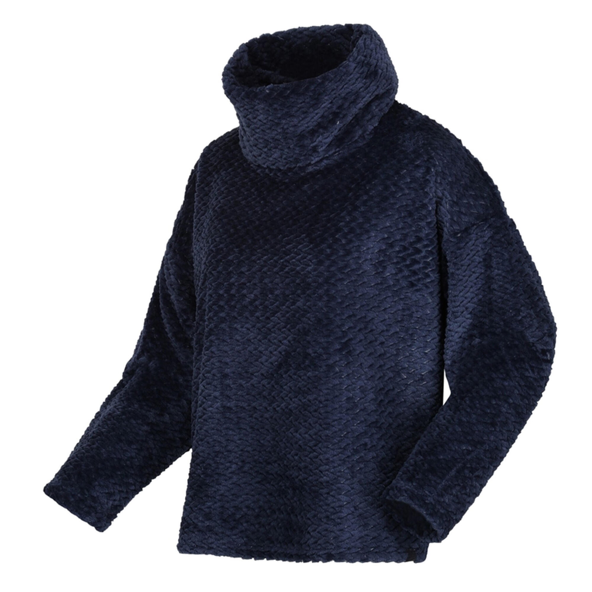 Womens/Ladies Bekkah Plaited Fluffy Jumper (Navy) 3/5