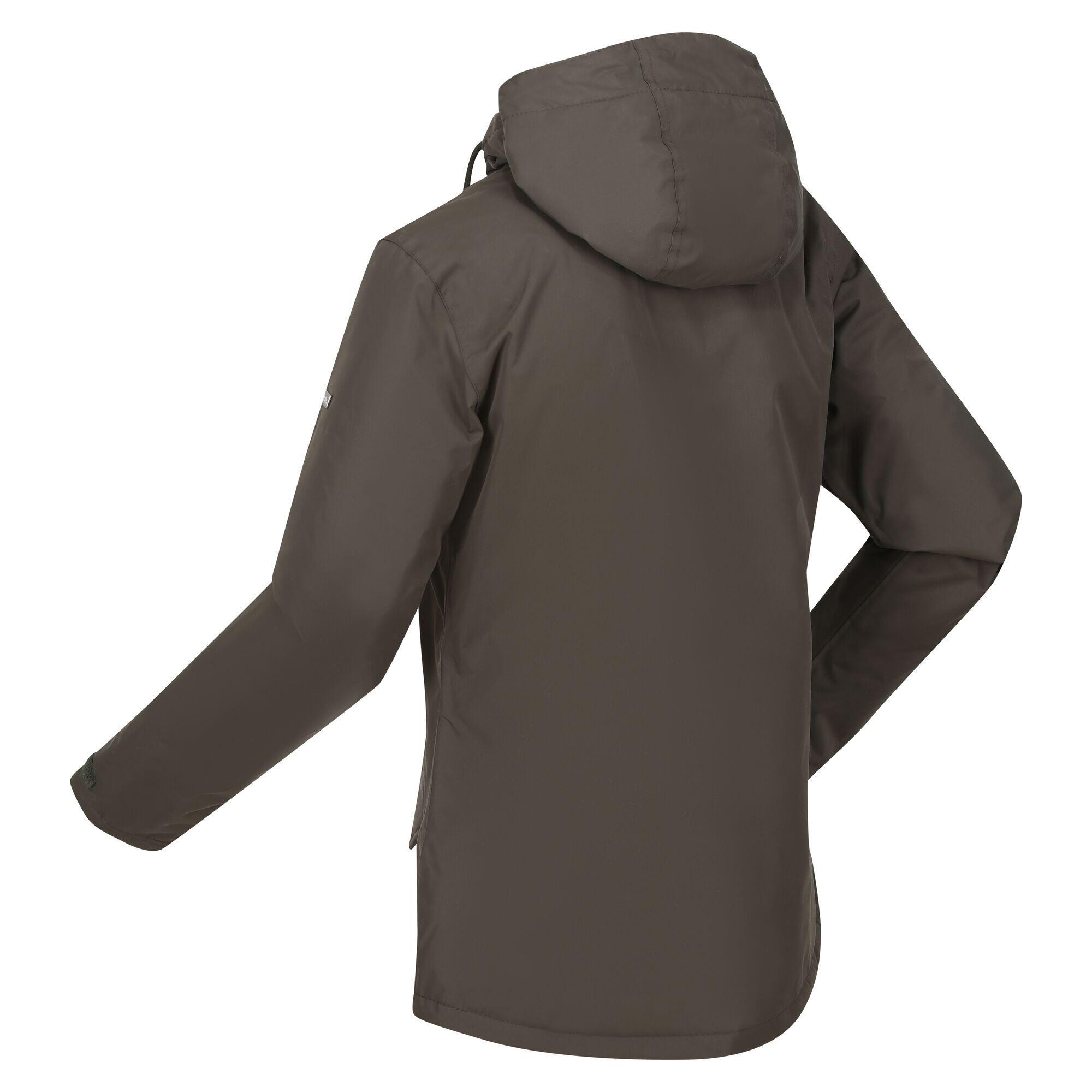 Womens/Ladies Bria Faux Fur Lined Waterproof Jacket (Dark Khaki) 4/5