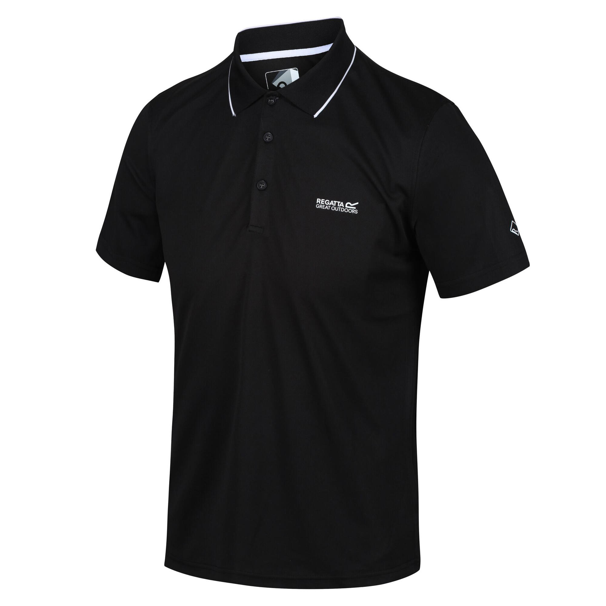 Heren Maverick V Actief Poloshirt (Zwart) 3/5