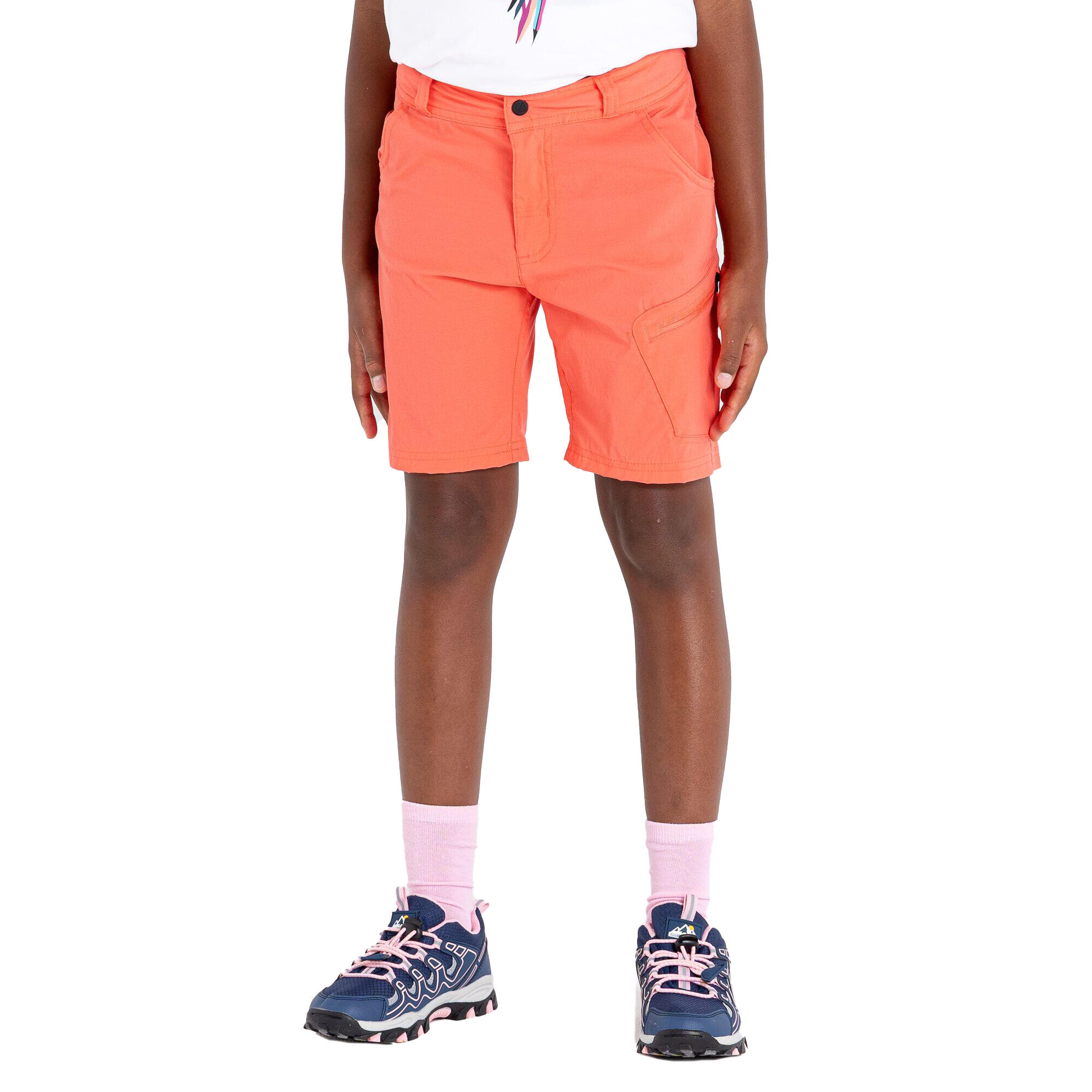 Childrens/Kids Reprise II Shorts (Neon Peach) 3/4