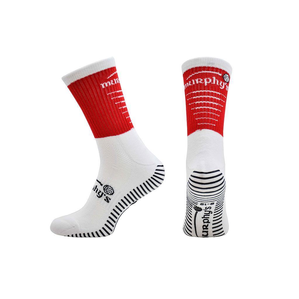MURPHYS Unisex Adult Pro Mid GAA Socks (Red/White)