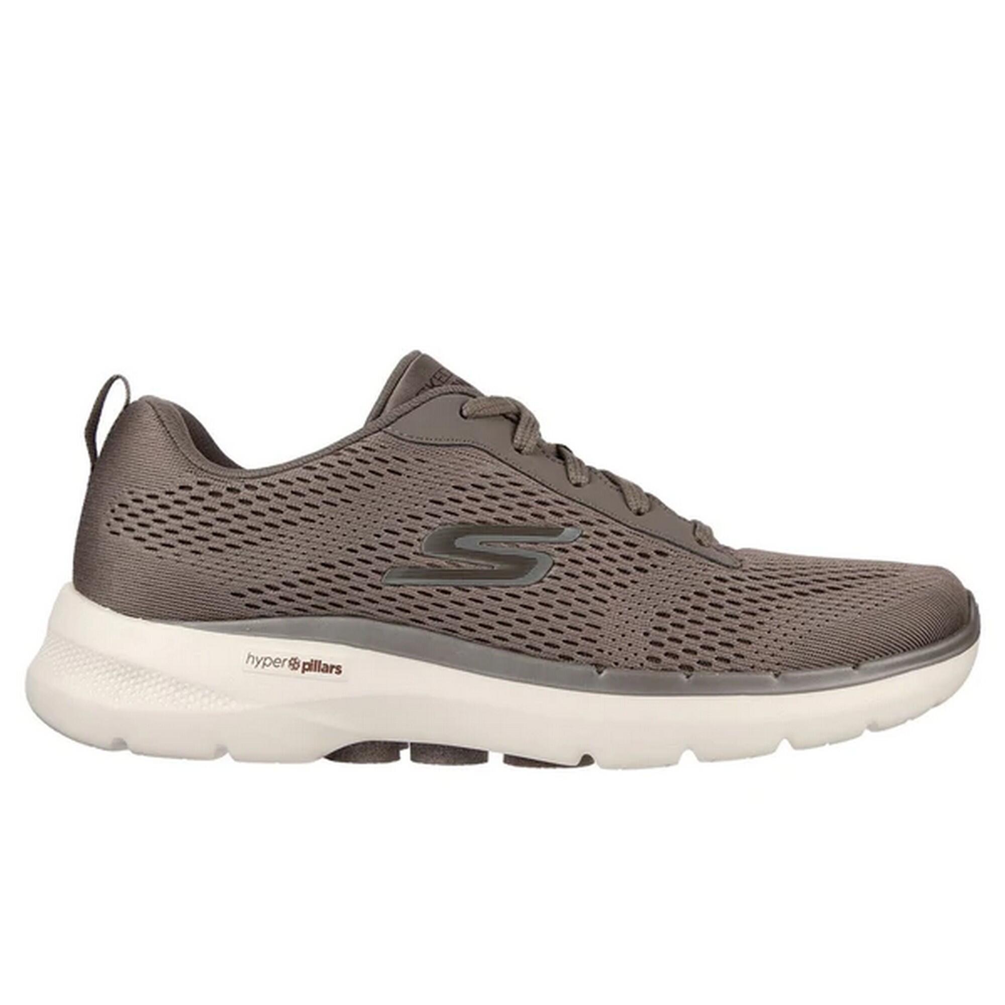 Mens Go Walk 6 Avalo Trainers (Taupe) 3/5