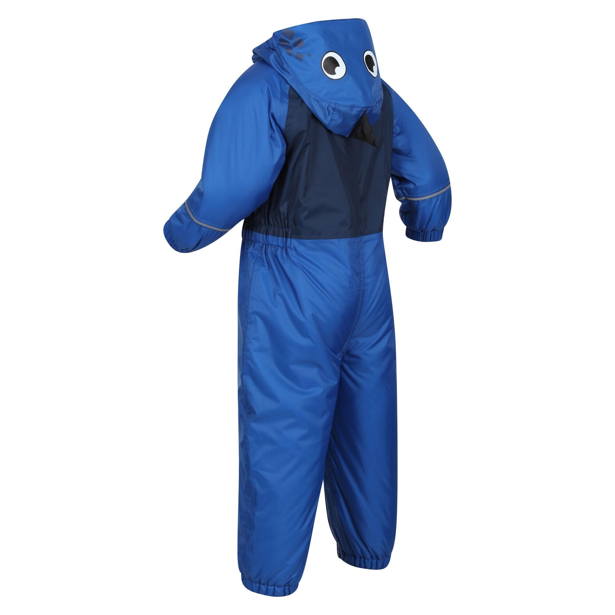 Childrens/Kids Mudplay III Hooded Rainsuit (Nautical Blue) 3/5