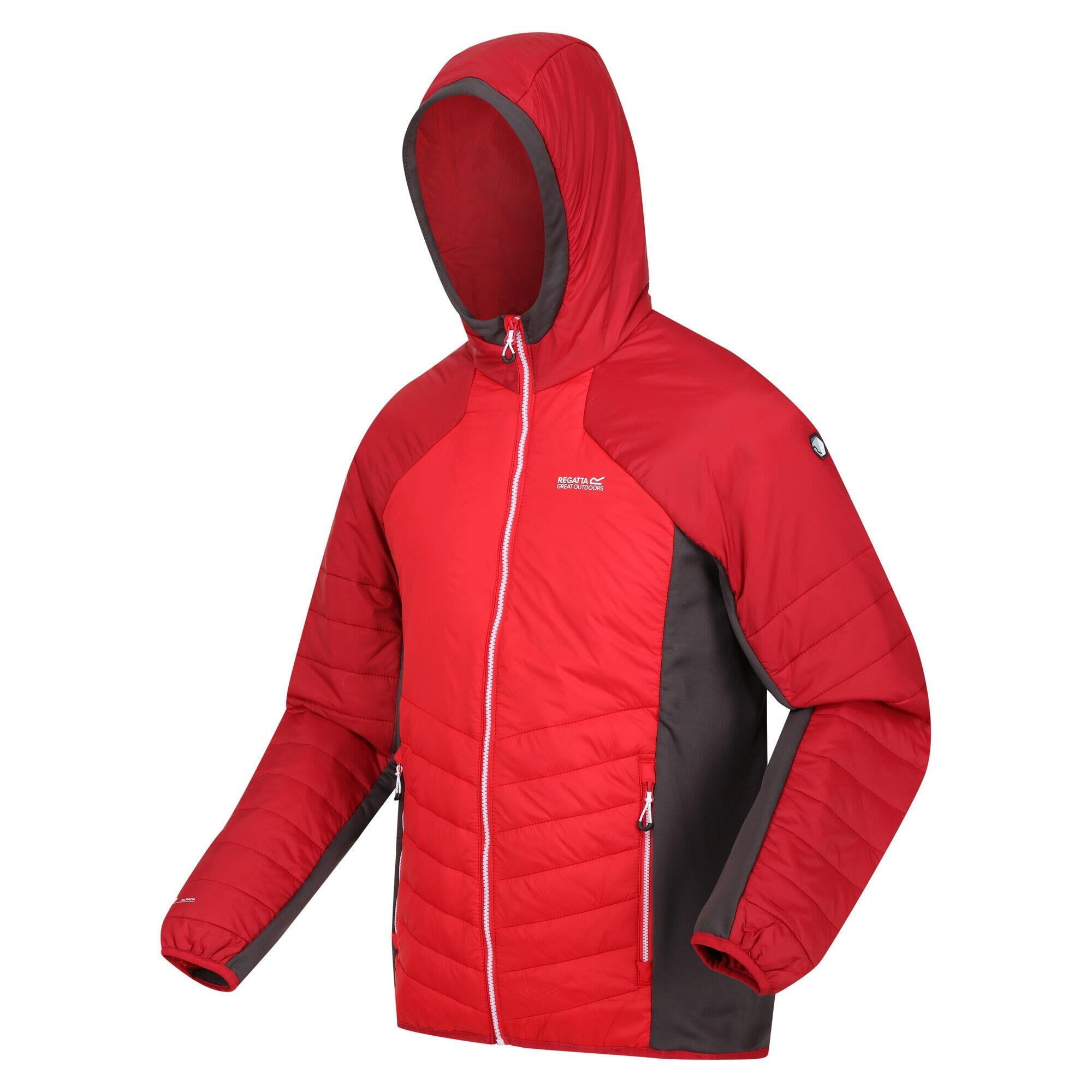 Mens Trutton Hooded Soft Shell Jacket (Chinese Red/Dark Red) 3/5