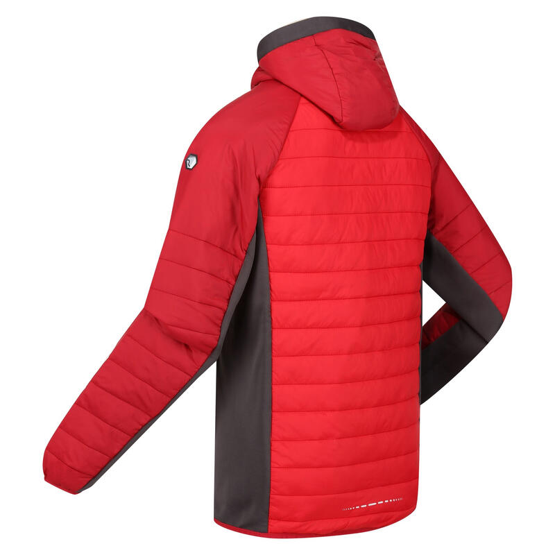 Heren Trutton Hooded Soft Shell Jacket (Chinees Rood/Donkerrood)