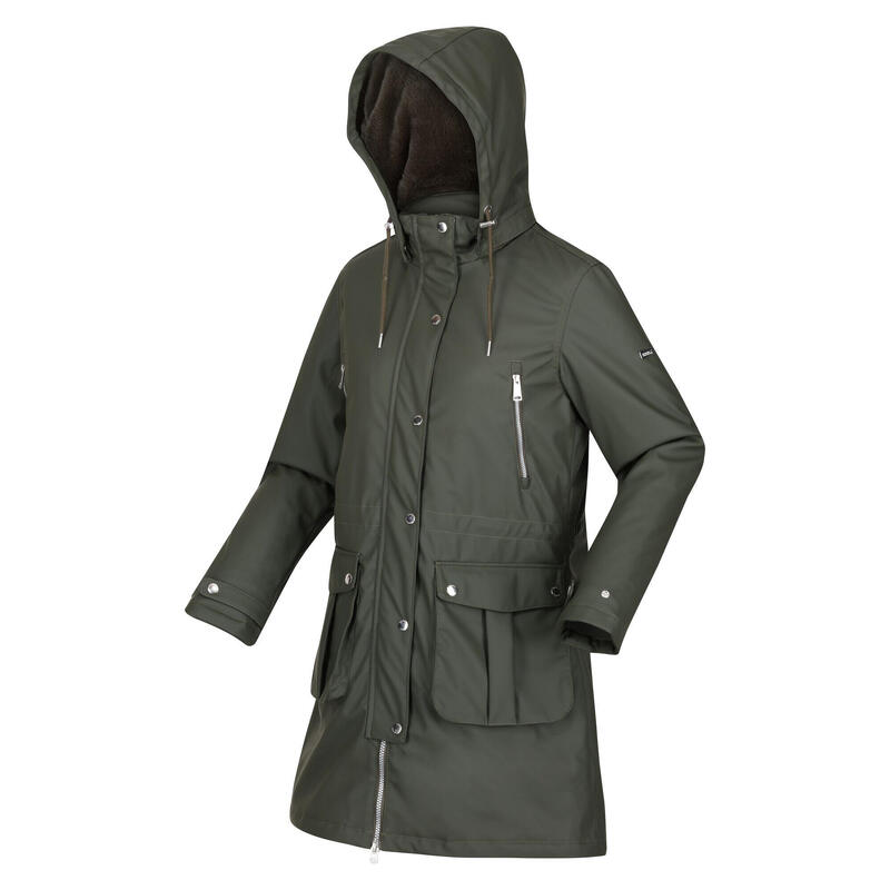 Dames Fabrienne geïsoleerde parka (Donkere Khaki)