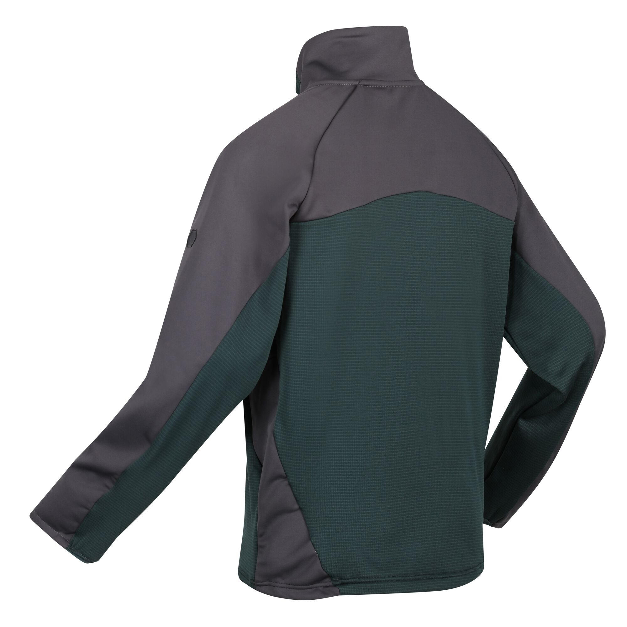 Mens Highton III Full Zip Fleece Jacket (Green Gables/Dark Grey) 4/5