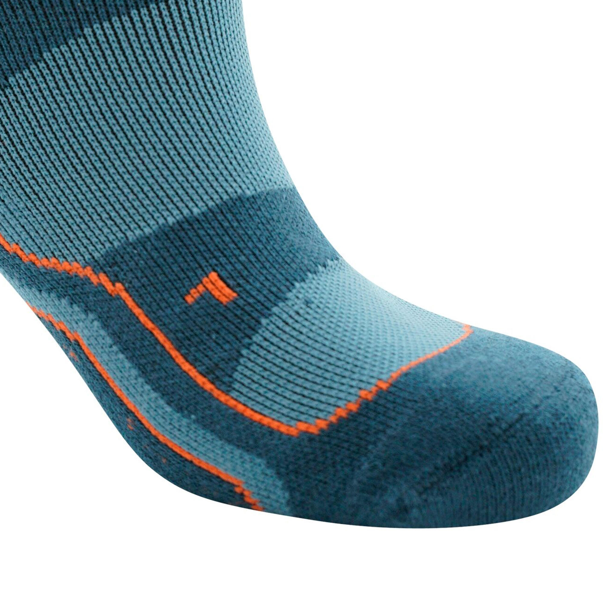 Mens Hex Athleisure Ankle Socks (Orion Grey/Burnt Salmon) 3/4