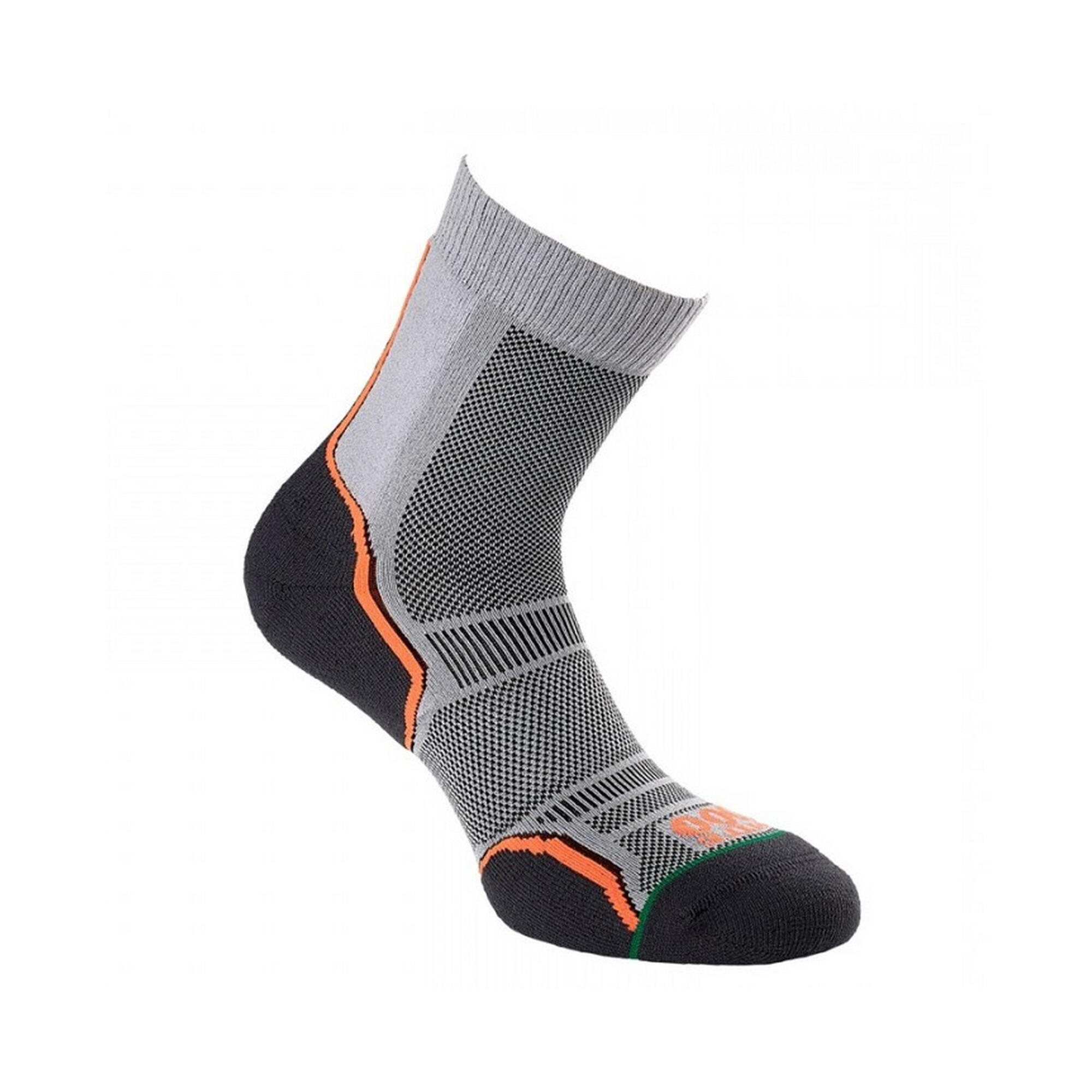 Mens Trail Socks (Pack of 2) (Grey/Orange) 3/3