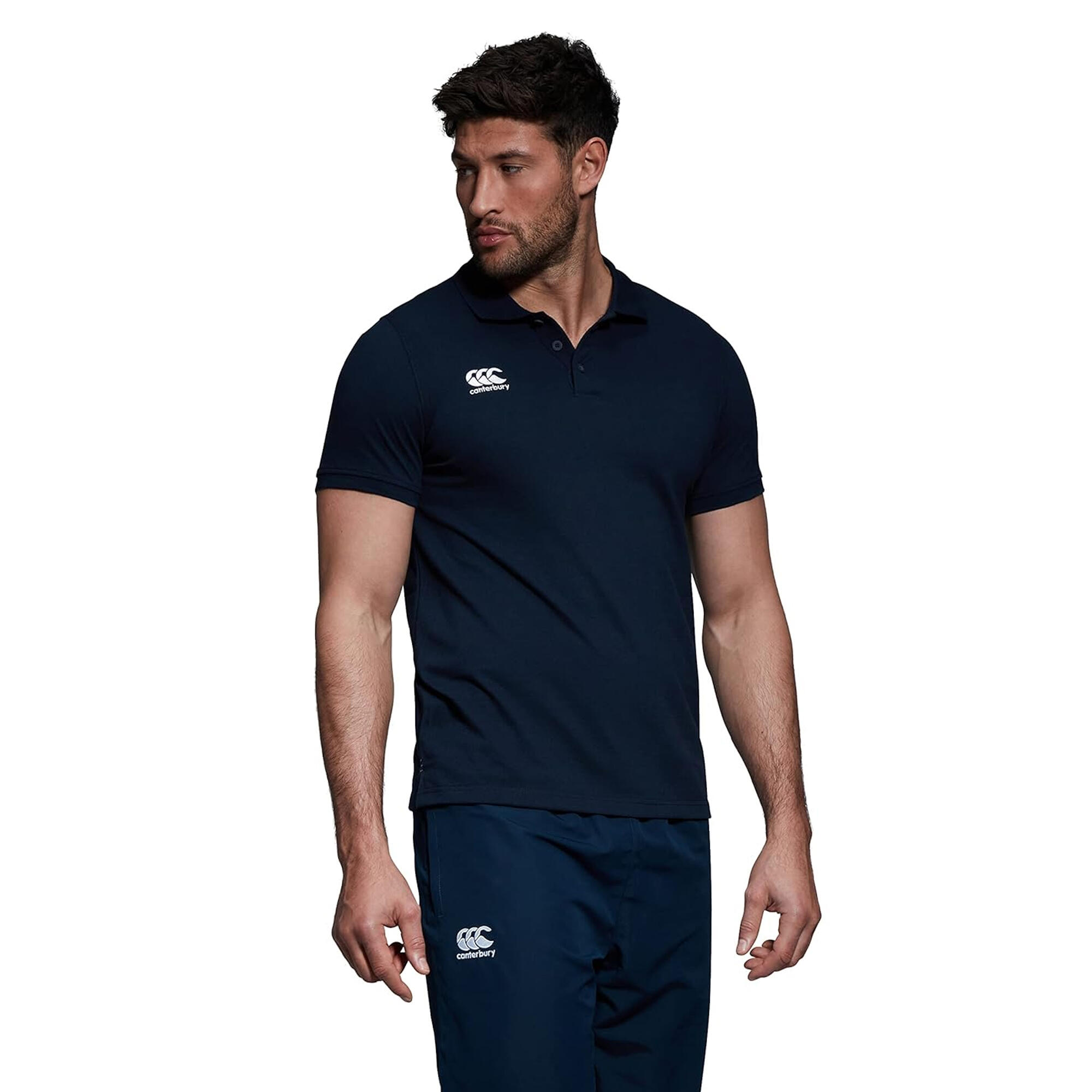 Waimak Polo A Manica Corta Uomo Canterbury Blu Navy 3/4
