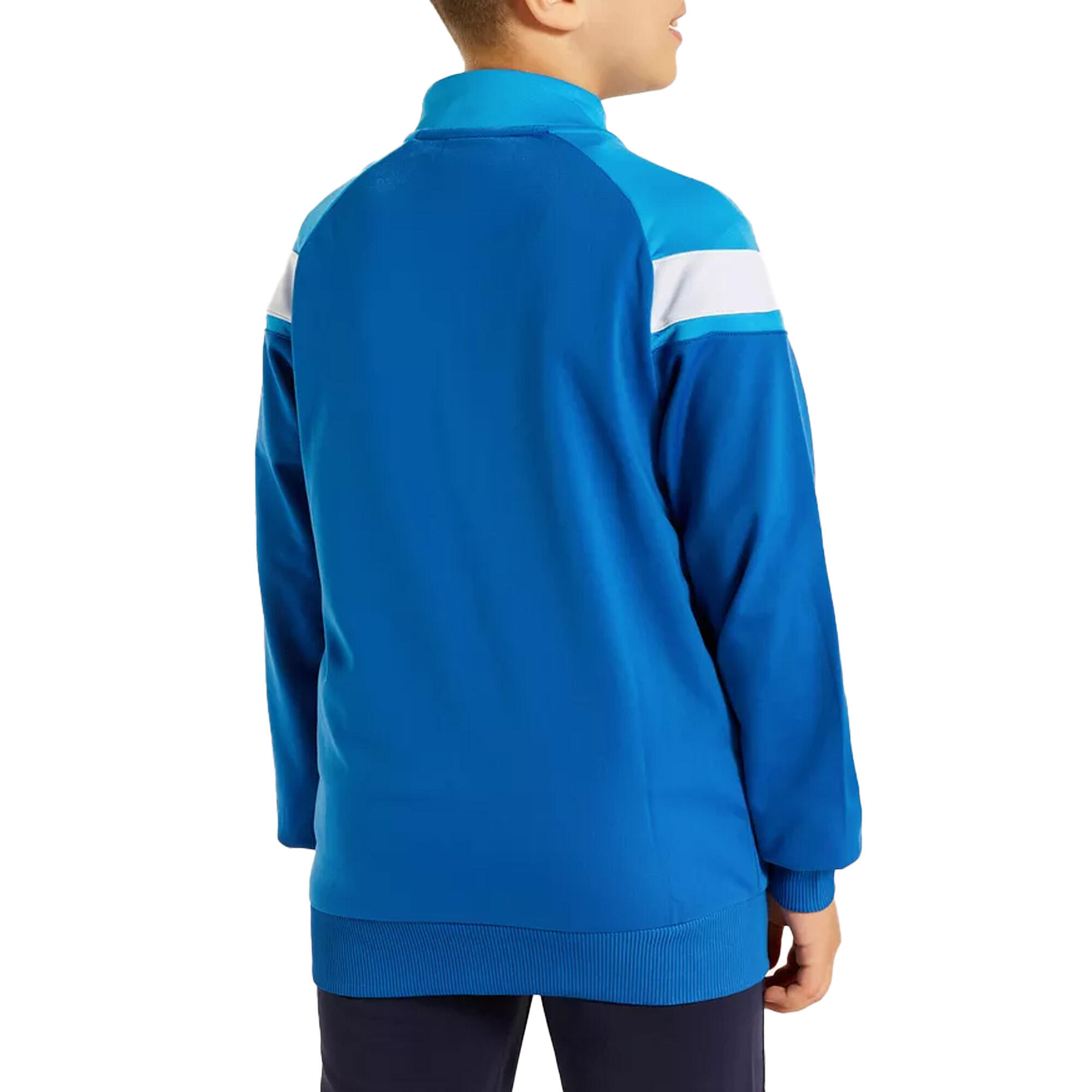 Childrens/Kids Knitted Jacket (Royal Blue/Ibiza Blue/Brilliant White) 2/3