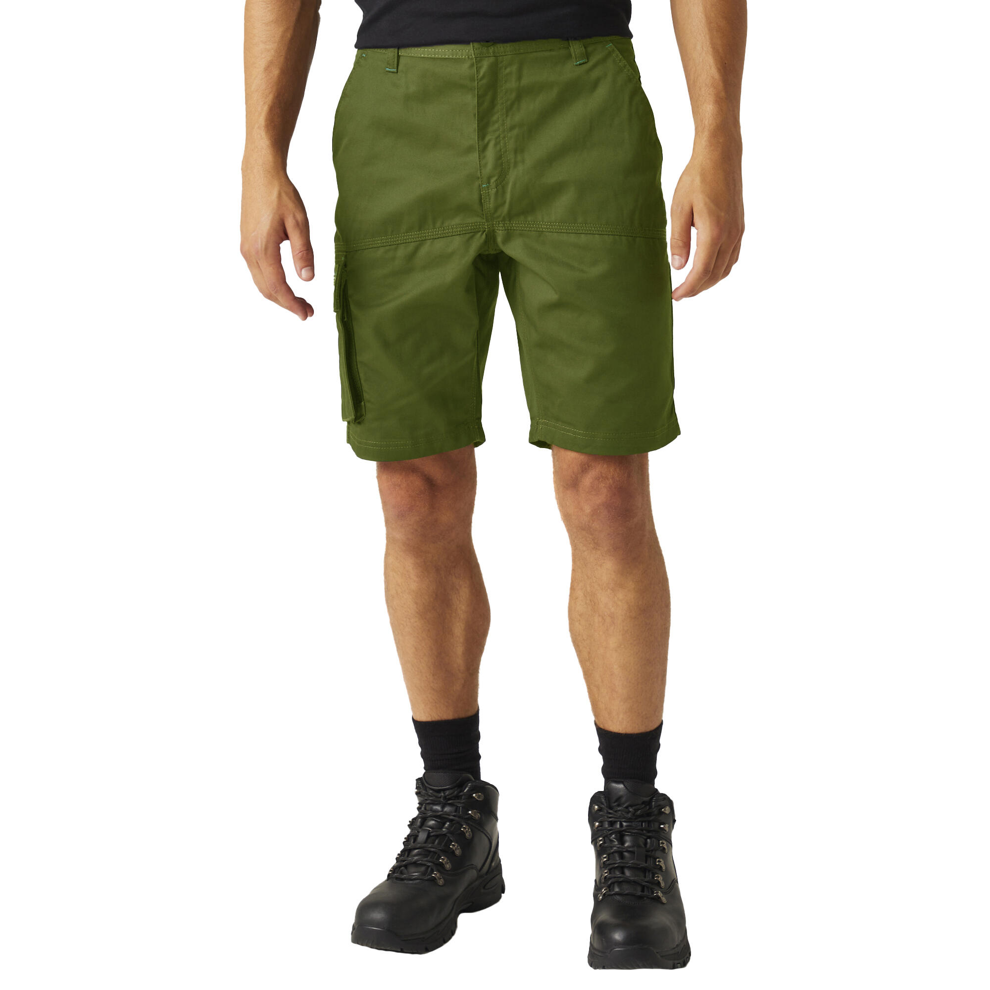Mens Heroic Cargo Shorts (Dark Khaki) 3/4